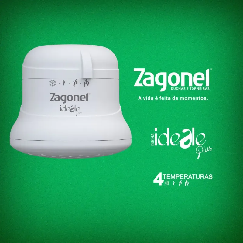 Chuveiro Ideale Plus 220V 4Temp - Zagonel — Eletrônicos