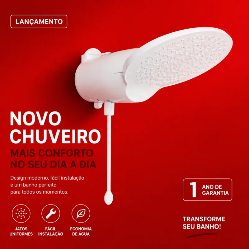 Chuveiro Loren Comfort 220V 7500W - Lorenzetti — Eletrônicos