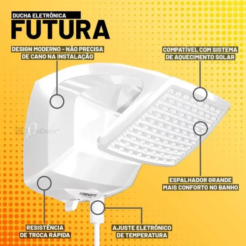 Ducha Futura Eletronica 220V - Lorenzetti — Eletrônicos